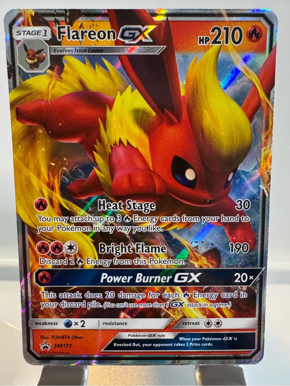 Pokémon TCG Flareon GX SM171 Black Star Promo Holo Card